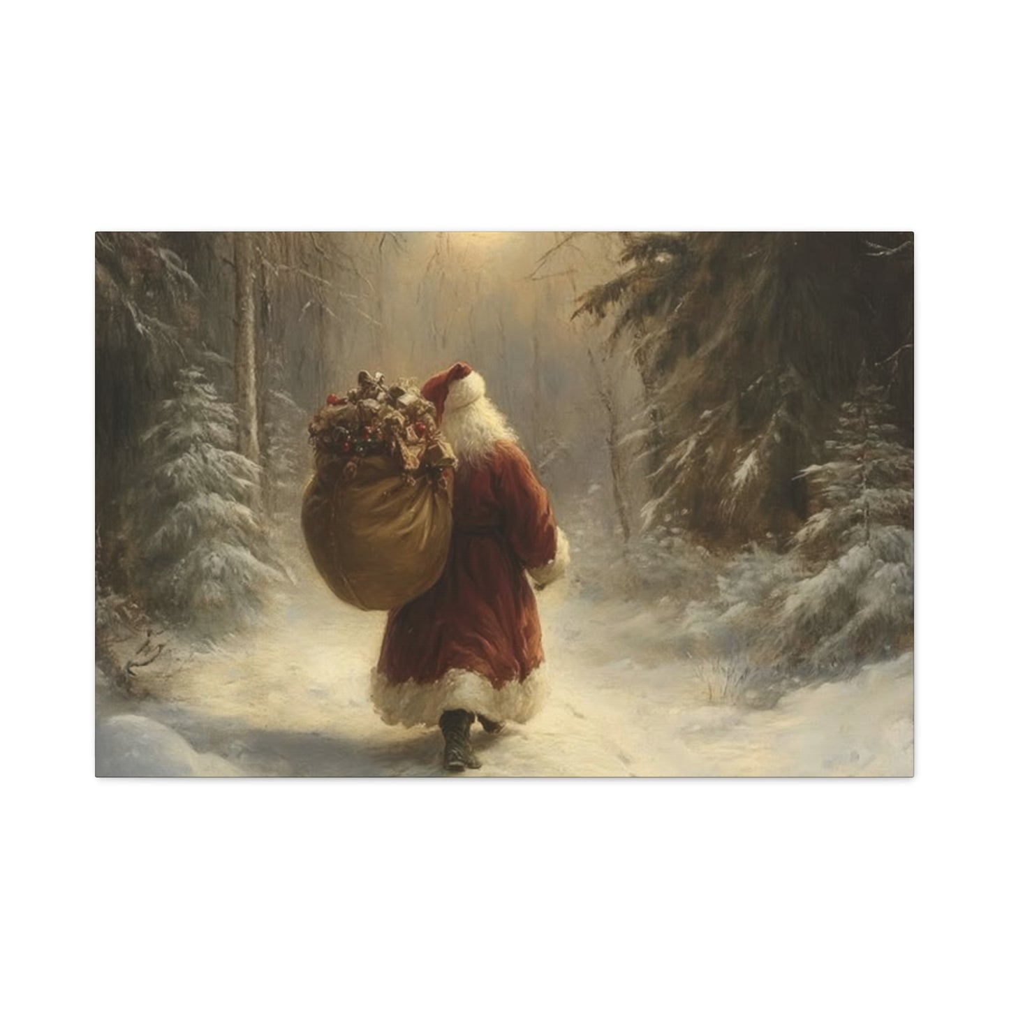 Santa Claus With Gifts Wall Art & Canvas Prints