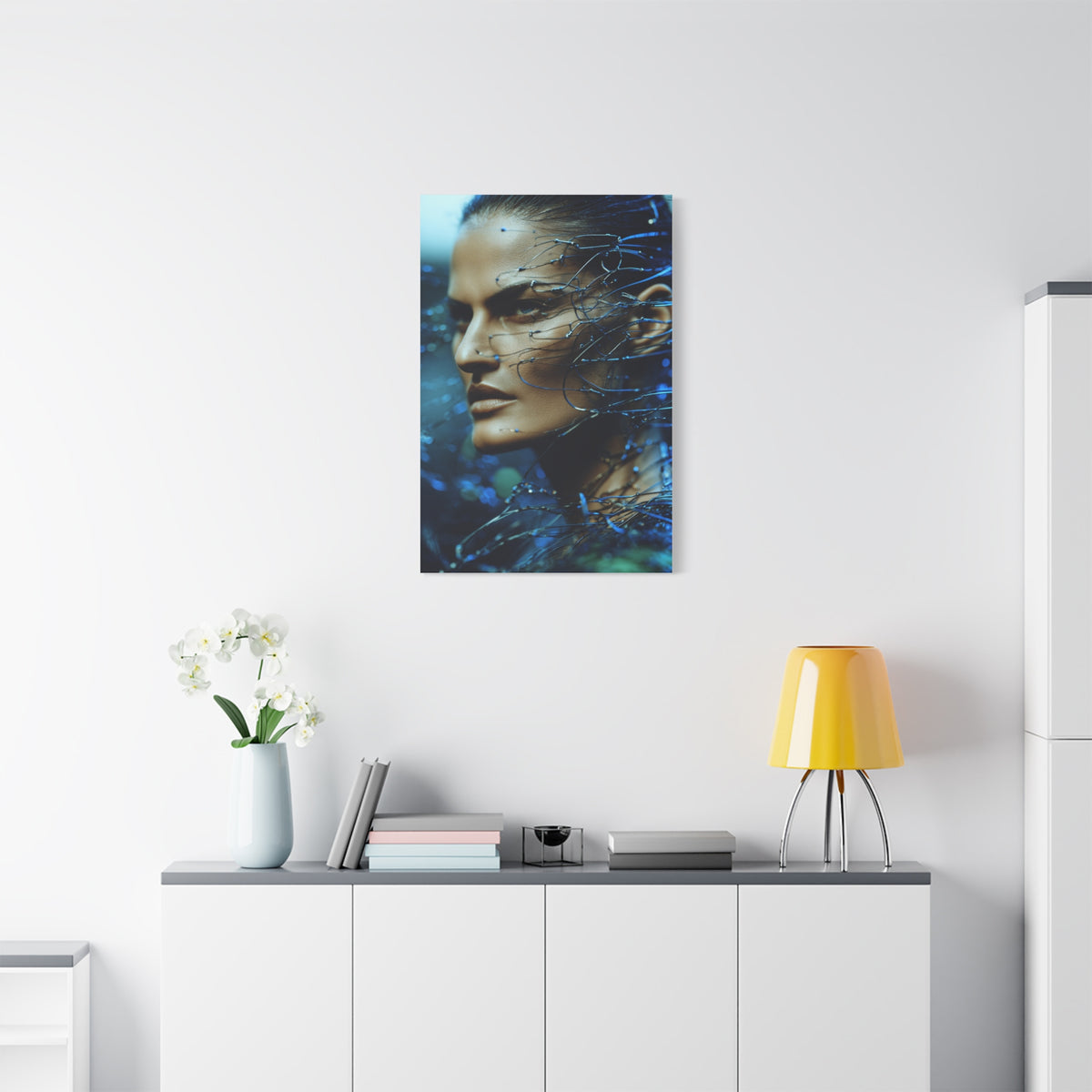 Futuristic Cyberpunk Fashion Portrait Wall Art & Canvas Print