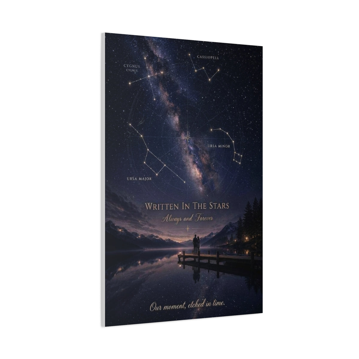 Celestial Destiny Night Sky Romance Wall Art & Canvas Print