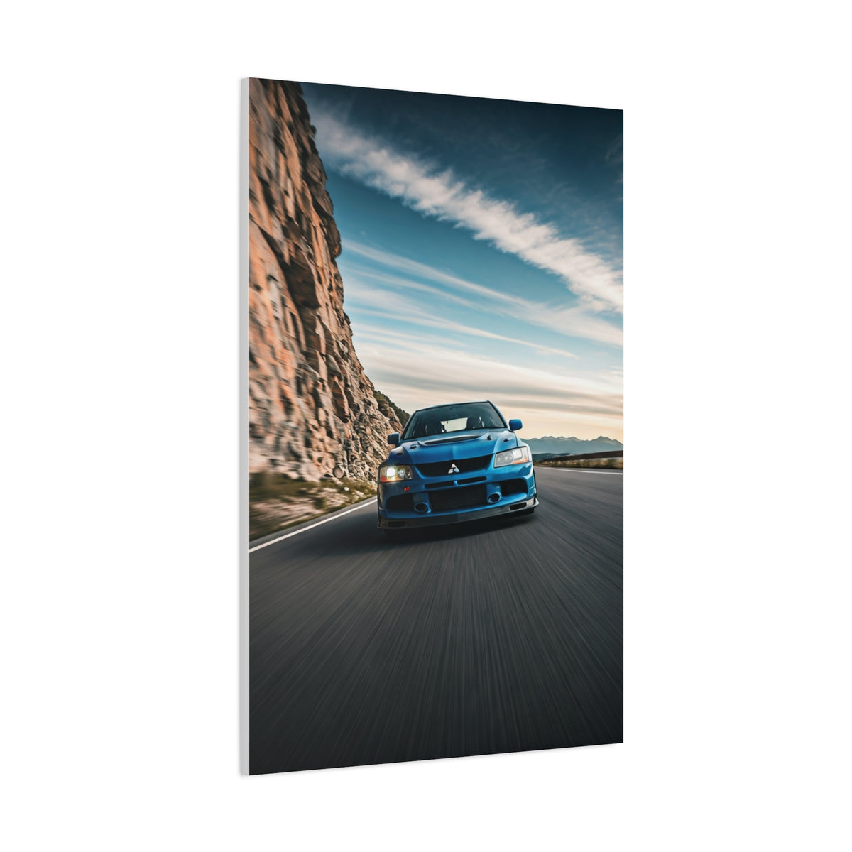 Mitsubishi Lancer Evolution IX High Altitude Mountain Road Wall Art & Canvas Prints