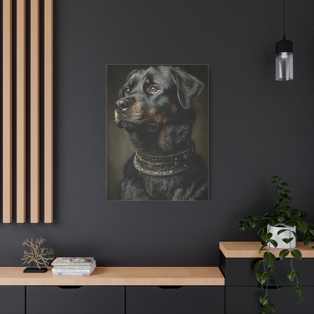 Rottweiler Classic Portrait Wall Art & Canvas Print