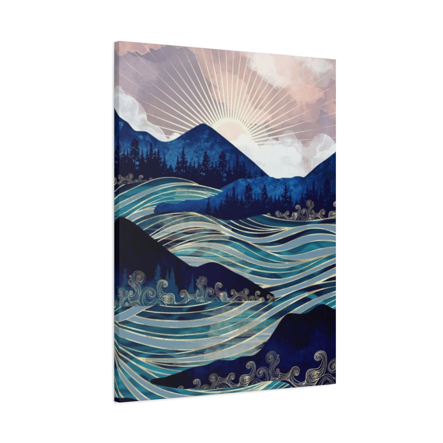 Rising Sun and Ocean Wall Art & Canvas Prints