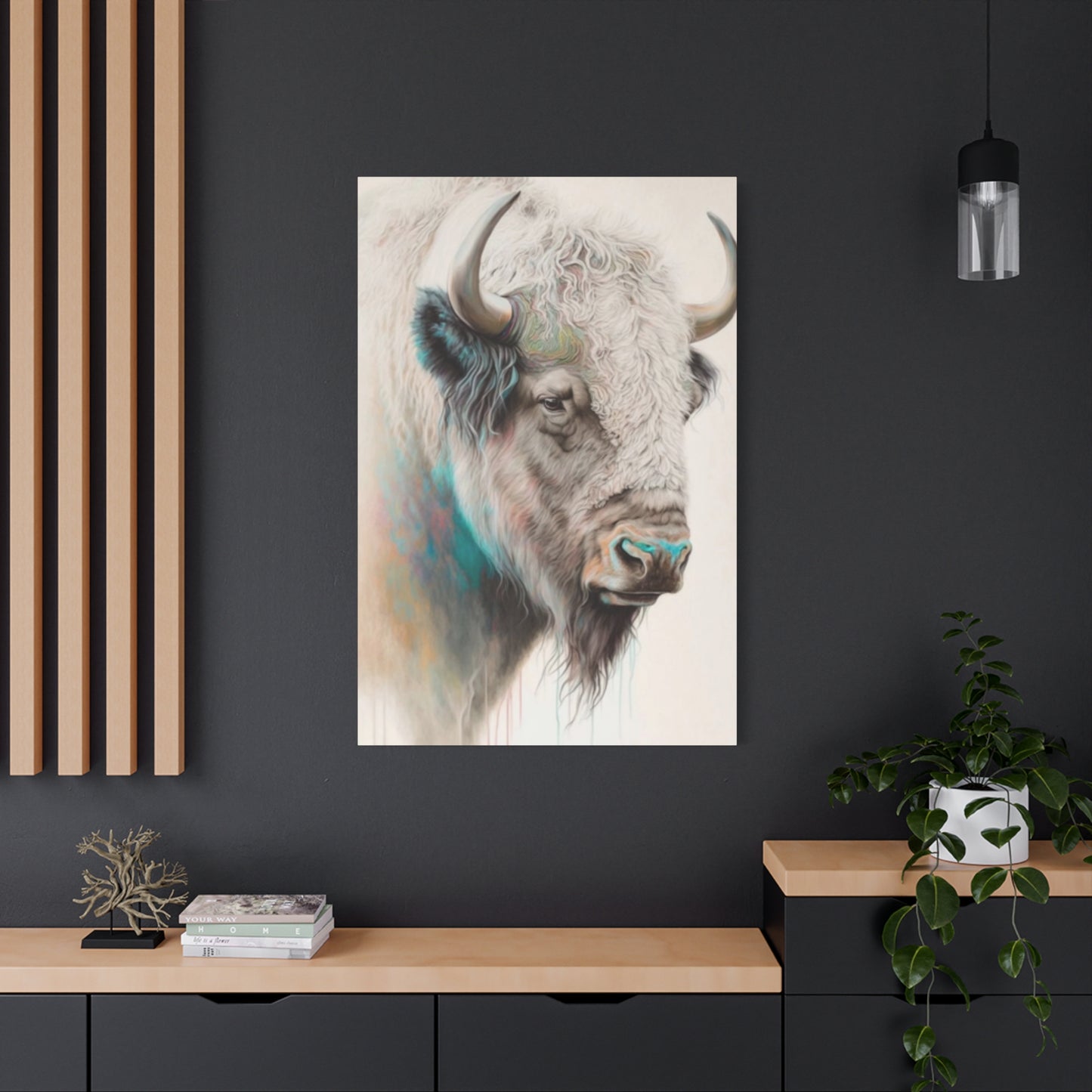 White Bison Portrait Wall Art & Canvas Prints