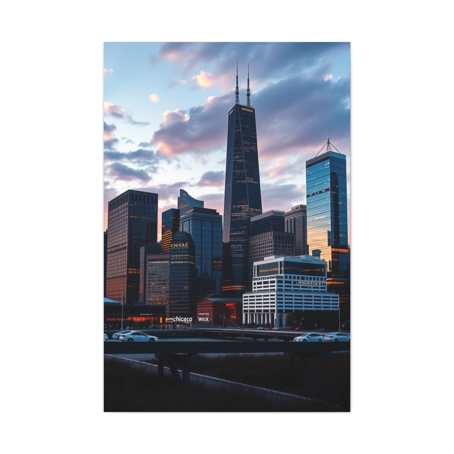 Chicago Skylines Art Supreme Canvas Gallery Wall Art & Canvas Print