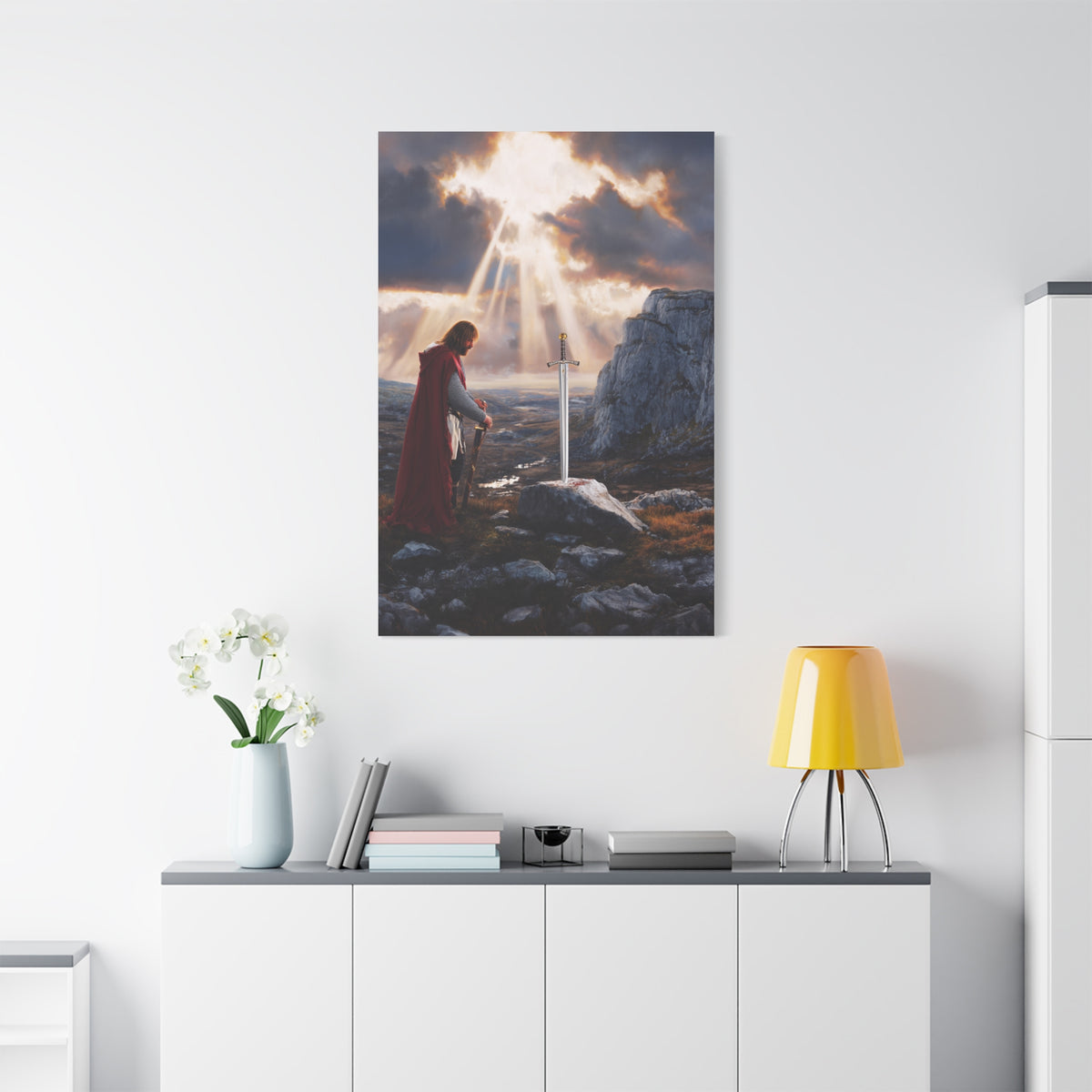 King Arthur and the Sword Excalibur Sacred Moment Wall Art & Canvas Print