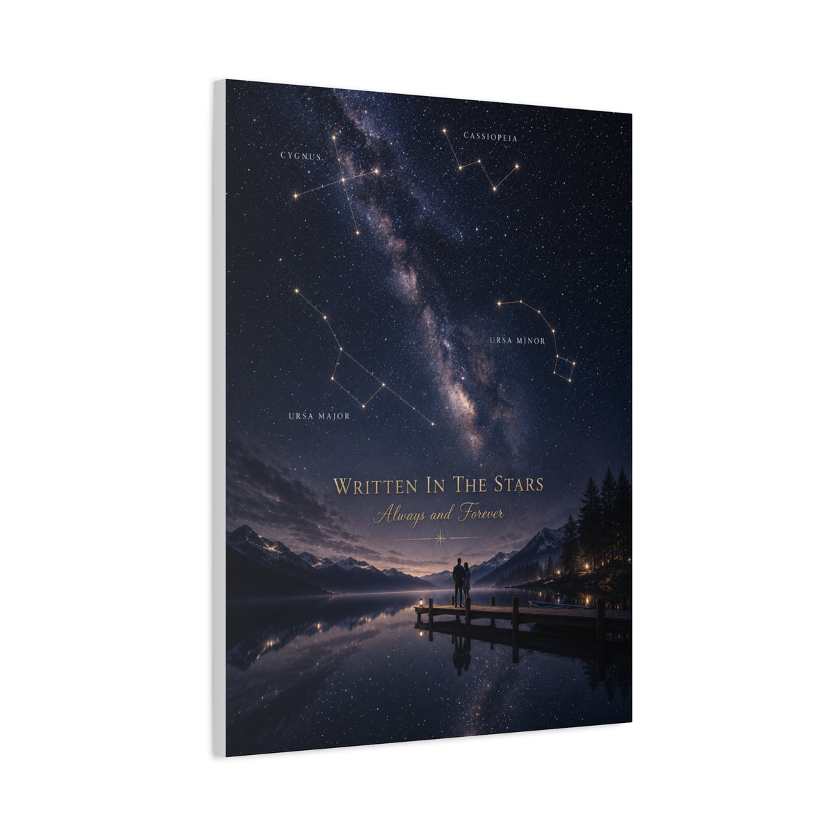 Written in the Stars Celestial Love Quote Wall Art & Canvas Print