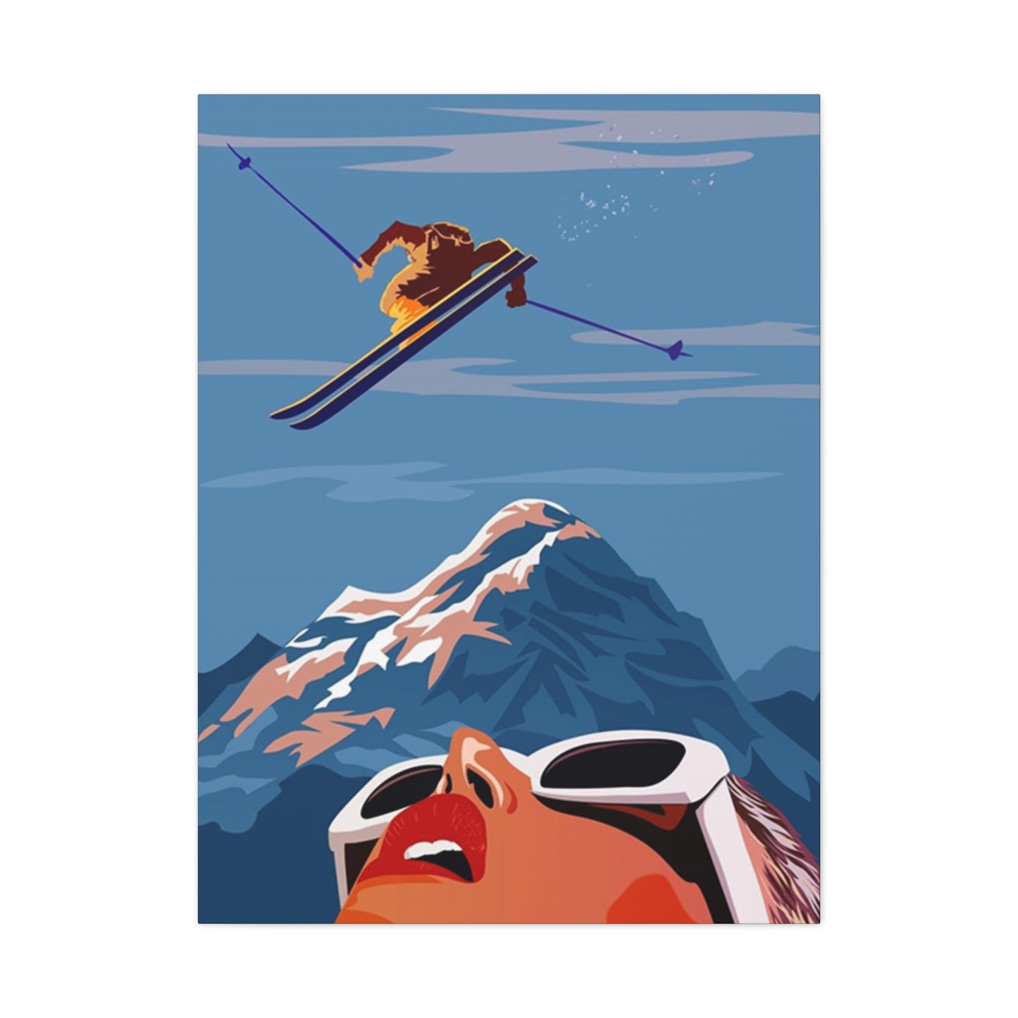 Skiing Poster Wall Art & Canvas Prints