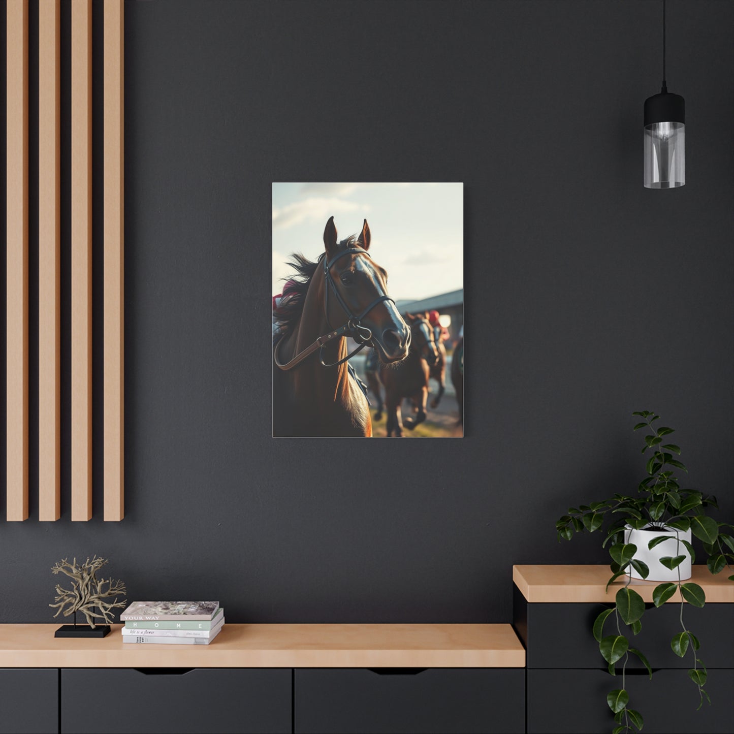 Masterpiece Candid Horse Racing Art Vision Wall Art & Canvas Print