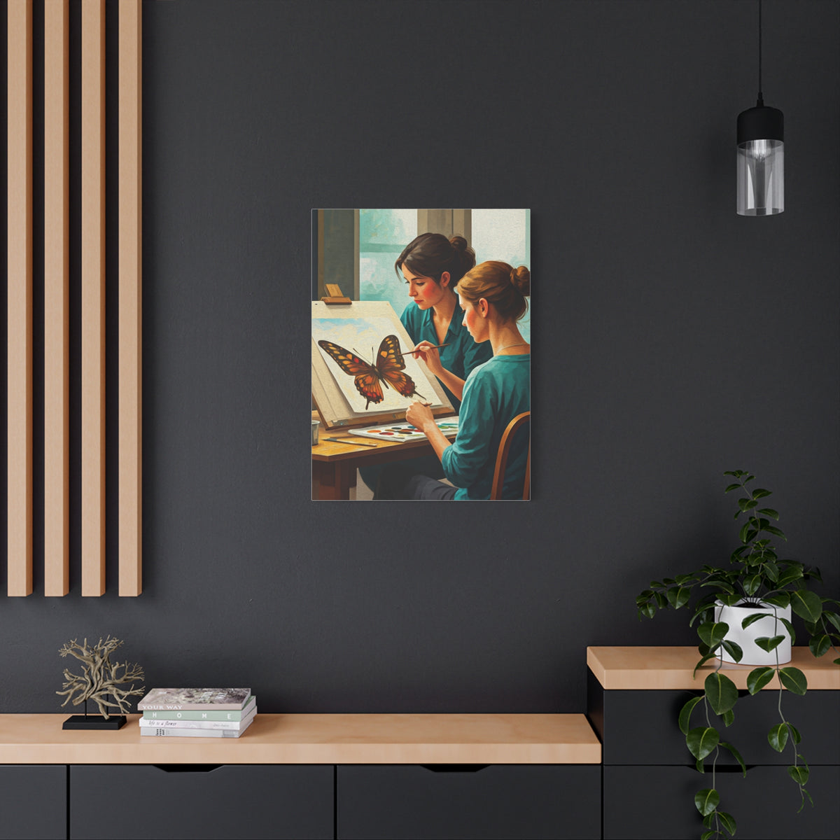 Artistic Butterfly Painting Studio Wall Art & Canvas Prints