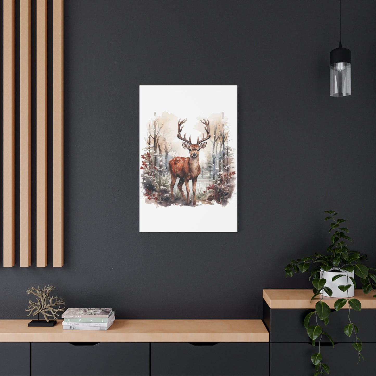 Small Reindeer Painting Wall Art & Canvas Prints
